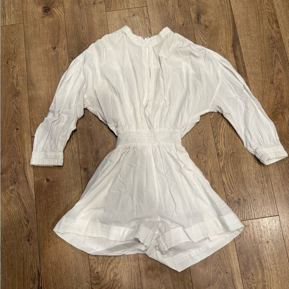 Women’s Cleobella White Long Sleeve Cotton Romper